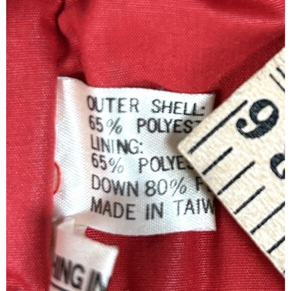 Vintage SKOR Adventure Outdoor Gear Goose Down Puffer Vest Red Size XL - Picture 9 of 12